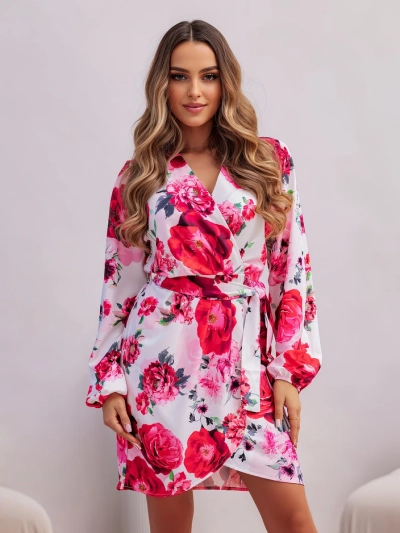 Royalfashion Dámské šaty do kolen s květinovým vzorem