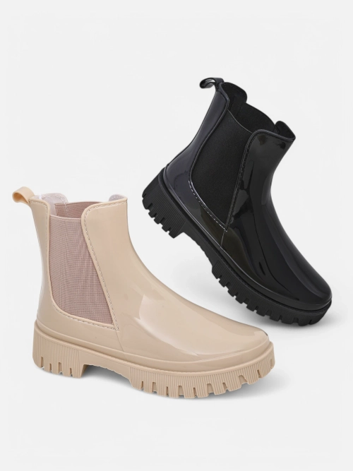 Royalfashion Лаковані жіночі гумові чоботи EriEri