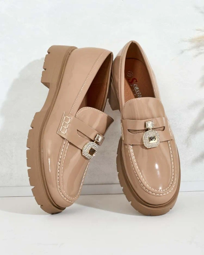 Royalfashion Dámské lakované mokasíny Bemies