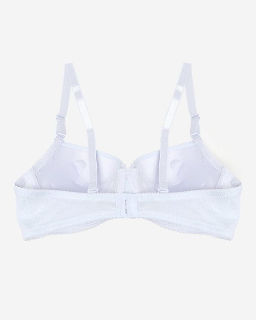 Жіночий білий бюстгальтер пуш-ап з малюнком - Білизна
