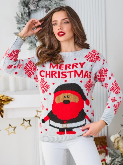 Royalfashion Жіночий різдвяний светр із Санта Клаусом