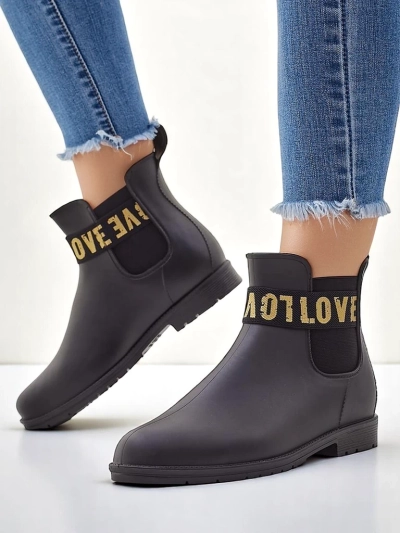 Královská móda Dámské matné deštník boots s nápisem Love Love