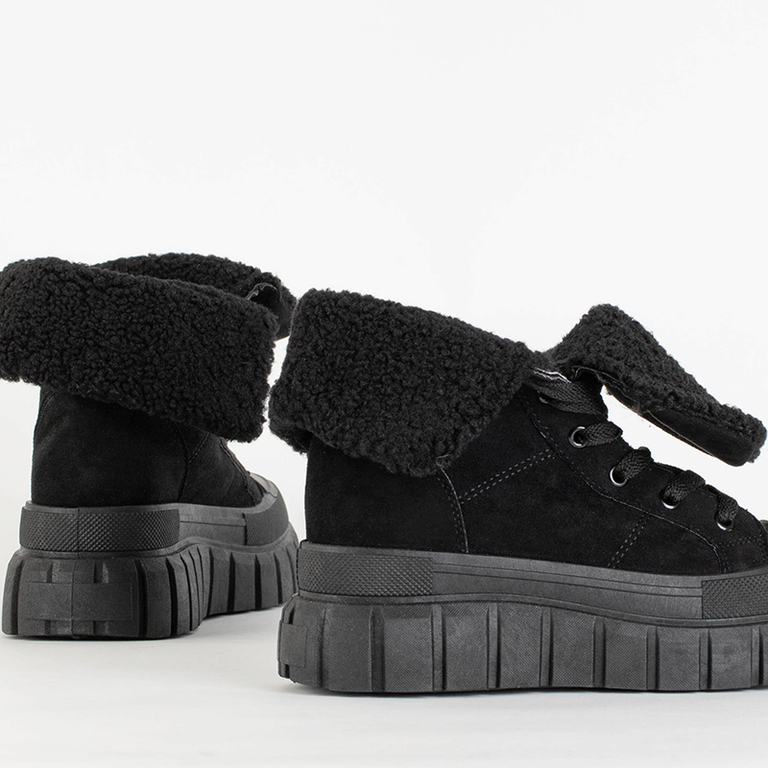 Dámské eko semišové vysoké kozačky Evoni- Shoes