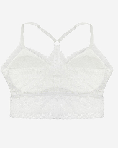 Dámská krajková braletka v bílé barvě - Spodní prádlo