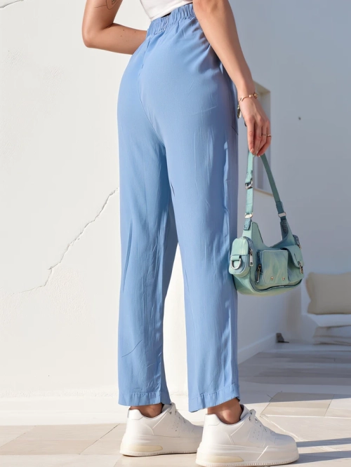 Royalfashion Жіночі прямі брюки з тканини 7/8