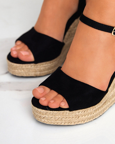 Dámské sandály na vysokém podpatku v černé barvě Kentui - Obuv