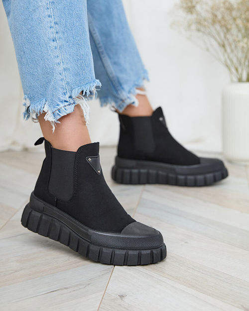 Royalfashion Чорні жіночі високі кеди Nexeri