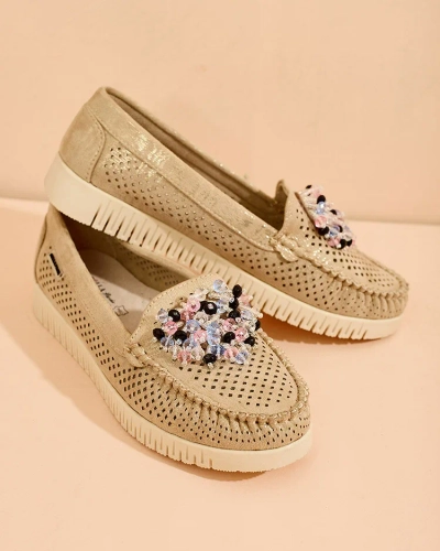 Royalfashion Жіночі ажурні мокасини з бісеру Namis