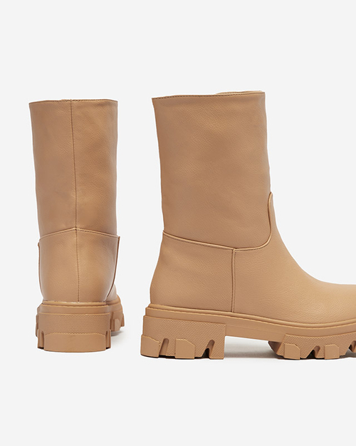 Коричневі жіночі чоботи з утепленням Mekira