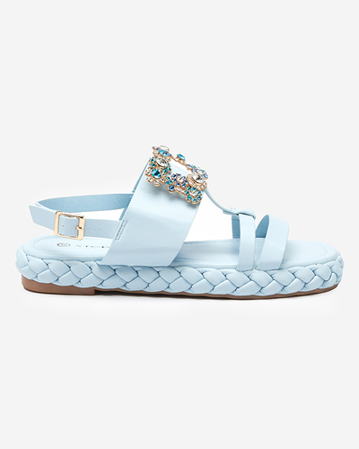OUTLET Dámské modré sandály s ozdobnou přezkou Govy-Footwear