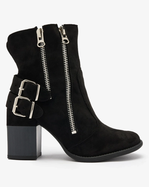 Чоботи Royalfashion жіночі чорні з декором Feirrgo