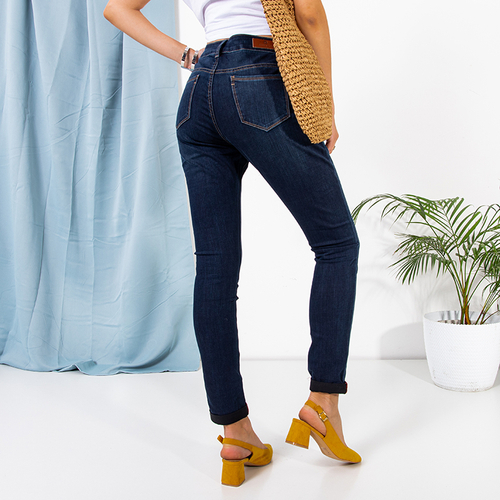 Темно-сині жіночі штани