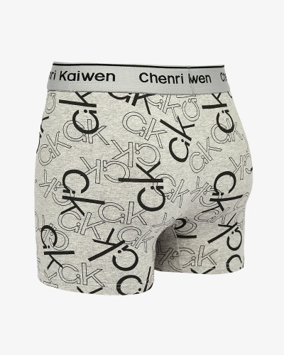 Чоловічі боксери Royalfashion з принтом світло-сірого кольору