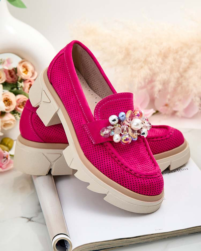 Royalfashion Dámské mokasíny s barevnými krystaly Glam