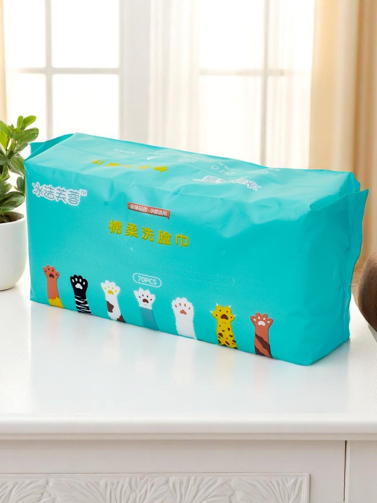 Bavlněné vlhčené ubrousky 70 ks.