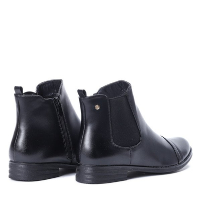 Czarne sztyblety z ekoskóry - Obuwie