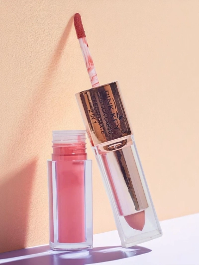 Матова помада у стіку та рідкій формі 2-в-1 Rose Nougat