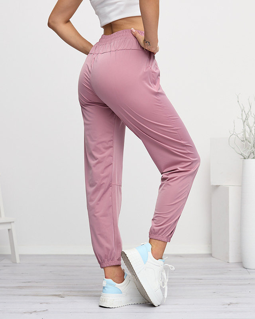 Темно-рожеві жіночі джогери