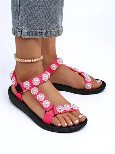 Sandály Livia Rosa – Pohodlné dámské sandály Royalfashion s perlovými džety