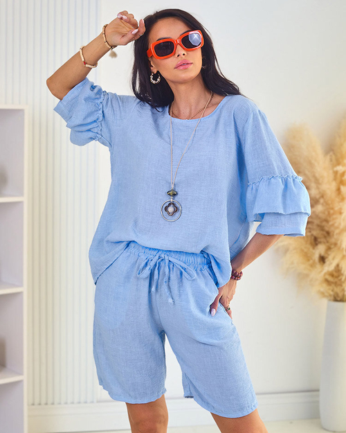 Royalfashion Літній жіночий комплект з бавовни та льону