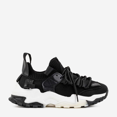 Чорні жіночі кросівки на масивній підошві Olitax