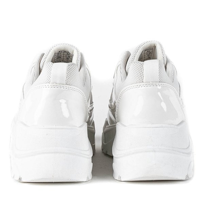 Białe buty sportowe na platformie Chandler - Obuwie