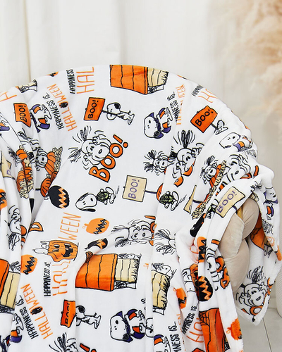 Royalfashion Halloween bílá deka přehoz na postel 160x200