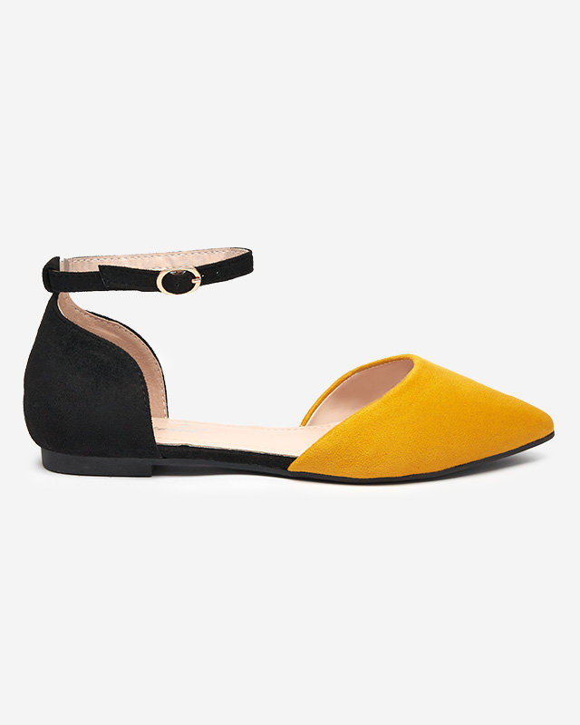 Černožluté dámské baleríny střihu Zefosi- Boty