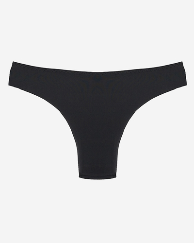 Чорні жіночі гладкі трусики-бра - Нижня білизна