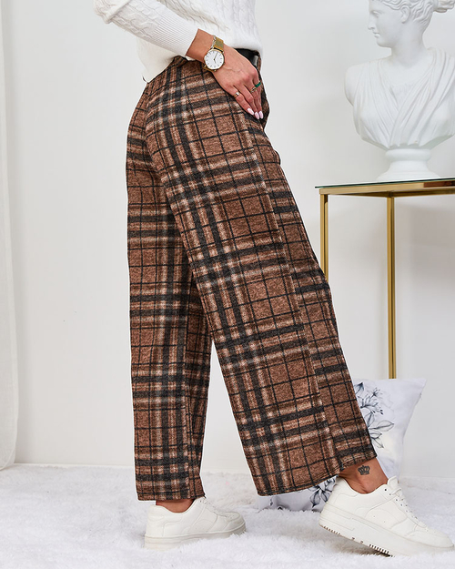 Жіночі широкі штани Royalfashion Camel