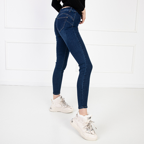 Темно-сині жіночі джинси