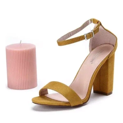 OUTLET Žluté sandály na sloupku Annie - Obuv