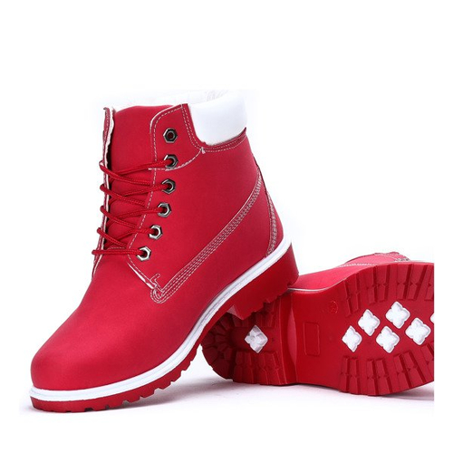 Червоні утеплені туристичні черевики Ellea - Взуття