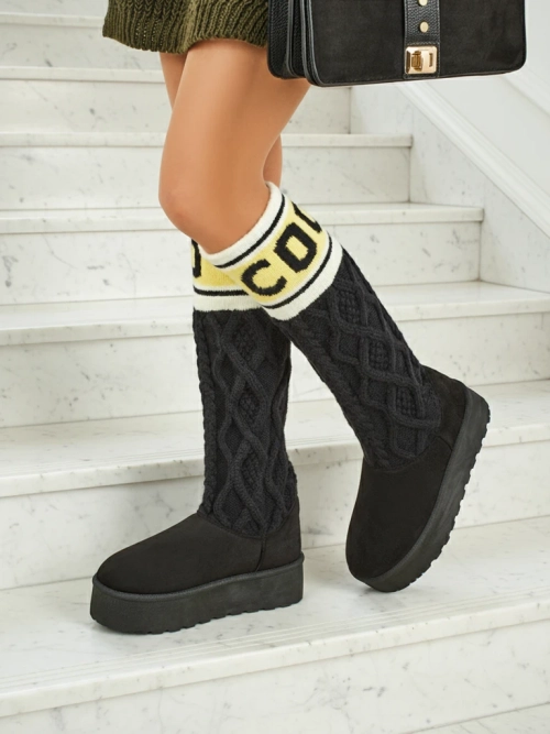 Високі черевики a'la снігоходи жіночі з халявою Anane