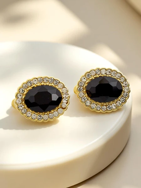 Royalfashion Dámské klipsové náušnice s krystaly a zirkony