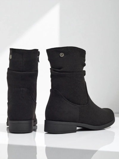 Vyšší dámské eko semišové kotníkové boty Norvia