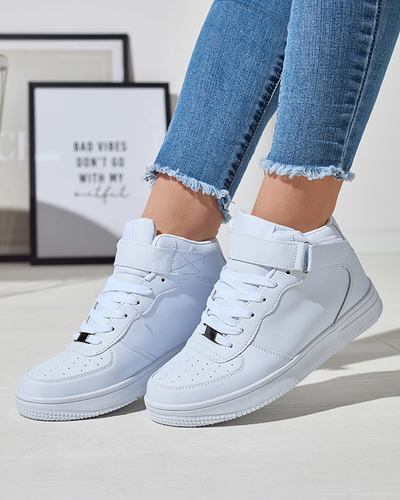 Bílé dámské vysoké tenisky Silapa- Obuv