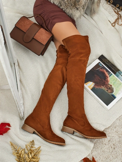 Жіночі ботфорти з екозамші Denvoria