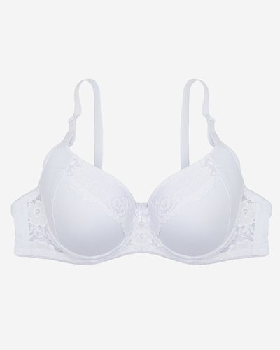 Білий жіночий бюстгальтер з мереживом - Нижня білизна