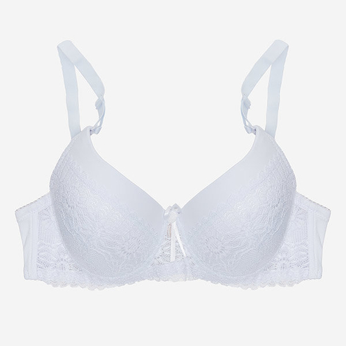 Білий жіночий мереживний бюстгальтер Push-Up - Нижня білизна