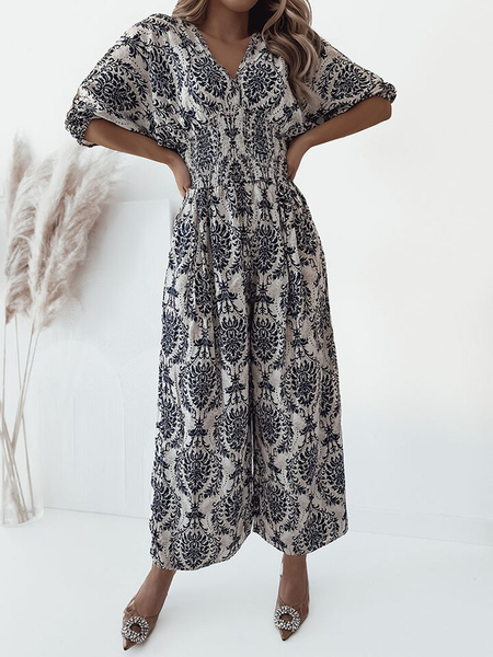 Royalfashion Візерунчастий жіночий комбінезон