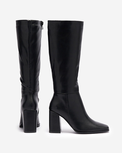 Чорні жіночі чоботи на шпильці Naffen- Footwear