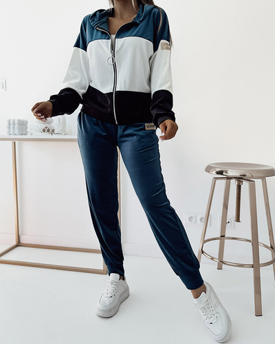 Комплект жіночих смугастих світшотів Royalfashion Turquoise