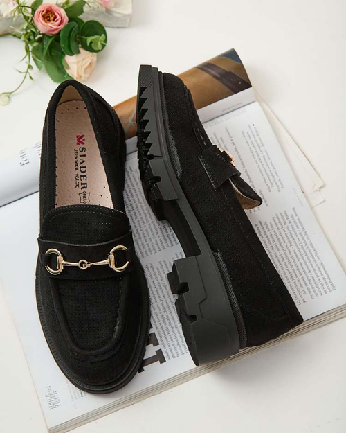 Royalfashion Жіночі ажурні мокасини з ланцюжком Imerila