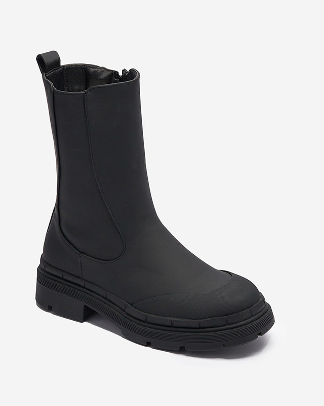 Dámské zateplené černé vysoké boty Jori - Obuv