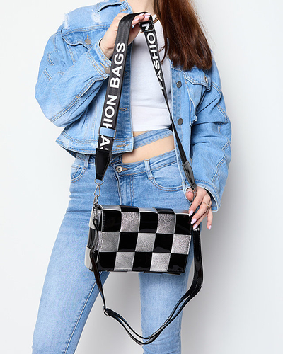 Маленька чорно-срібляста жіноча сумочка - Аксесуари