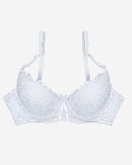 Білий мереживний жіночий бюстгальтер - нижня білизна