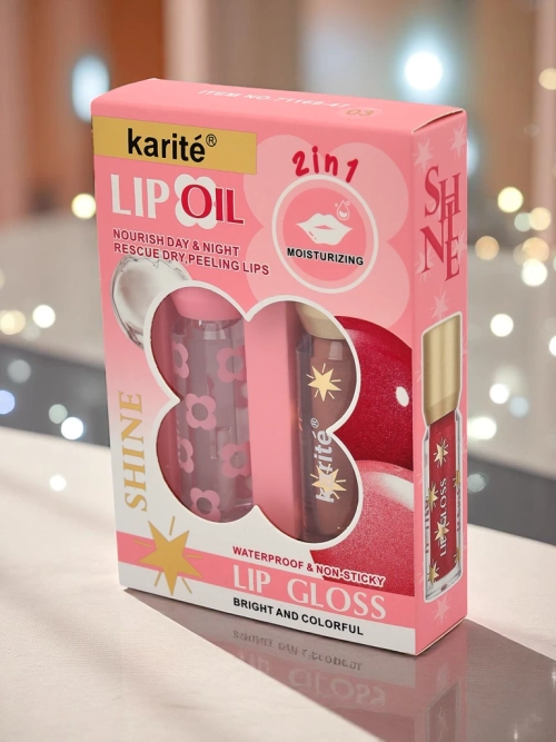 Блиск з блискітками та прозорий блиск 2в1 Soft Blush