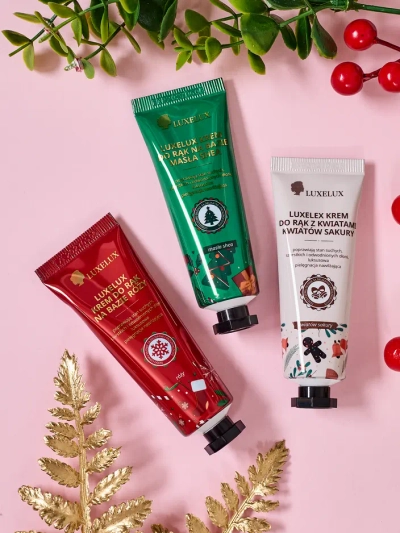 Vánoční set ručních krémů Luxelux ze série botanické esence 25g