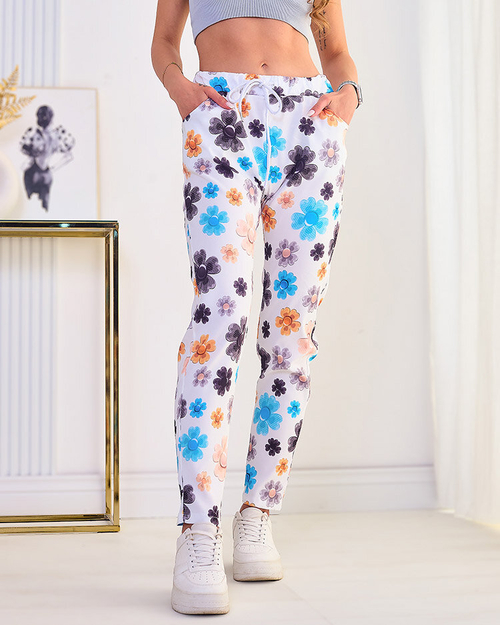 Royalfashion Жіночі брюки з квіткової тканини